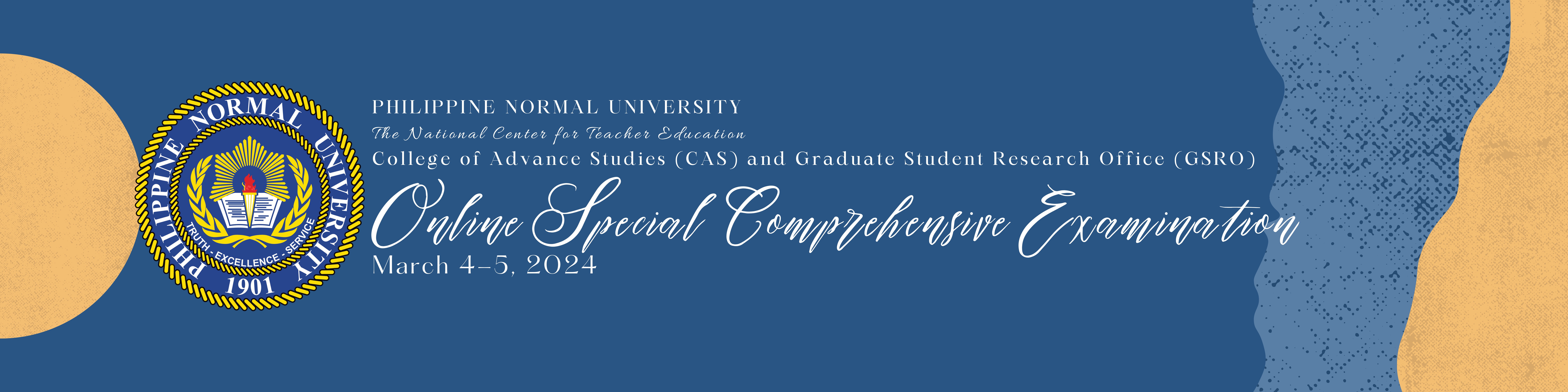 Special Comprehensive Examination (March 4-5)