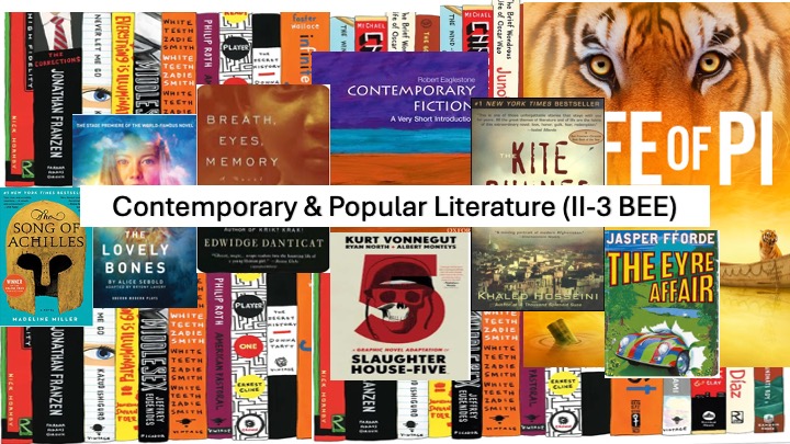 CONTEMPORARY AND POPULAR LITERATURE - BEE 2-II-3 2S-ENG09 (M/TH 07:00AM-09:00AM/07:00AM-09:00AM)
