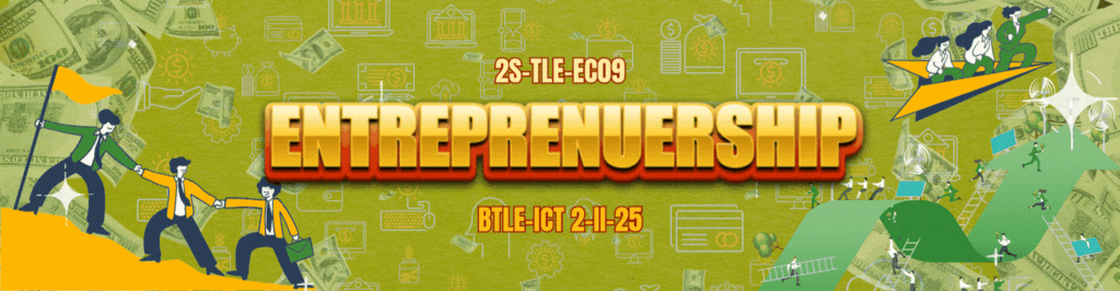 3 ENTREPRENUERSHIP - BTLE-ICT 2-II-25 2S-TLE-EC09 (T/F 07:00AM-09:00AM/07:00AM-09:00AM)