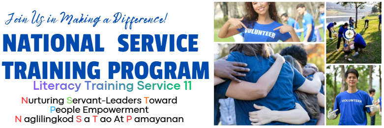NATIONAL SERVICE TRAINING PROGRAM - TEDPATHS 1-I-26 NSTP LTS 11 (S 07:00AM-11:00AM)