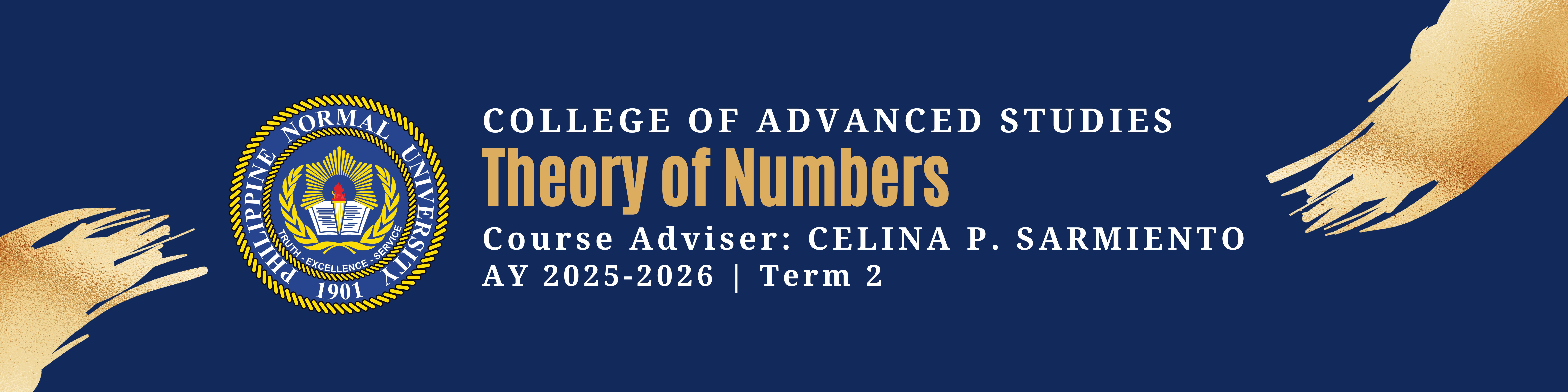 THEORY OF NUMBERS - MAMATHEDSST 5-1 MATH ED SS 704(S 12:00PM-03:30PM)